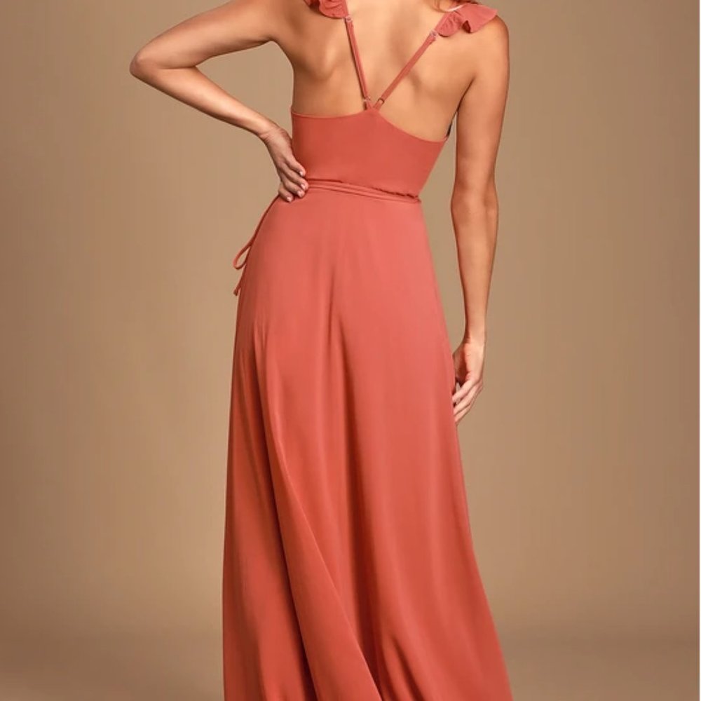 Lulu's High-Low Wrap Dress - Picture 3 of 3